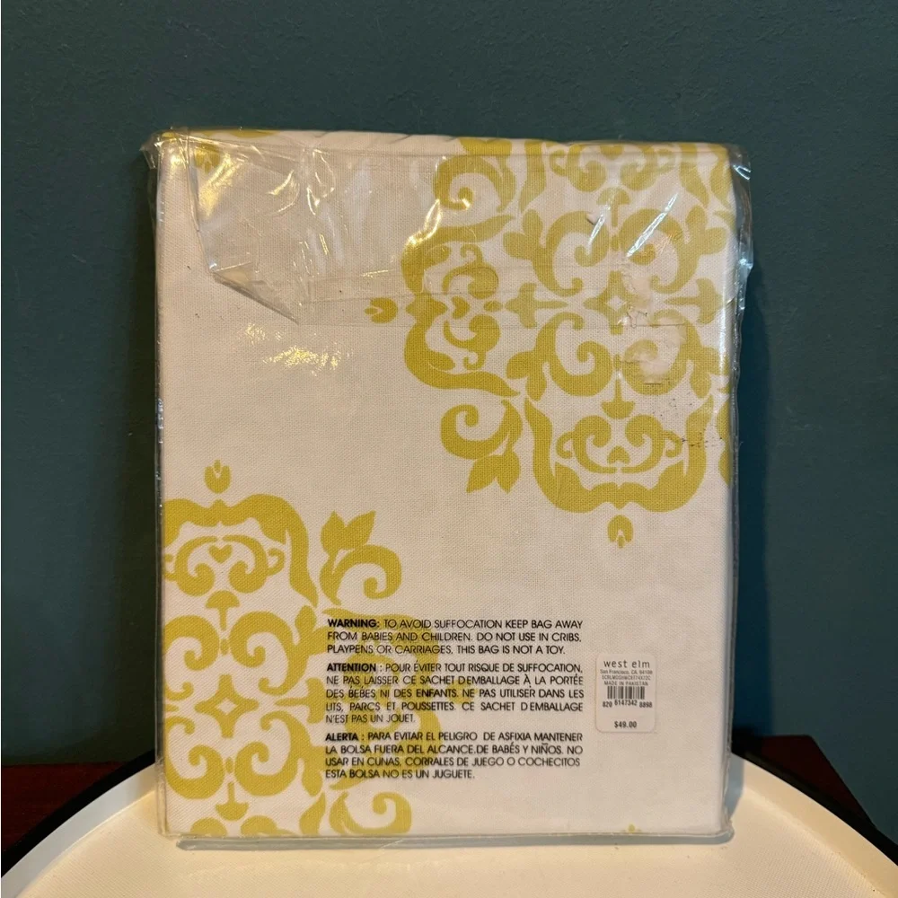 West Elm Scroll Medallion Shower Curtain - New in Package